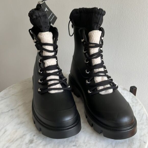 Marc Fisher Freely Waterproof Lace Up Boots, Black Size 9, NWT, NWOB - Picture 5 of 10